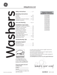 GE GFWR2700HWW Use and Care Manual