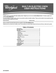 Whirlpool WOS11EM4EW Use and Care Manual