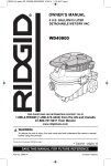 RIDGID WD4080 Instructions / Assembly
