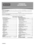 Maytag MRT711BZDH Use and Care Manual