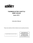 Summit Appliance STC1 Use and Care Manual