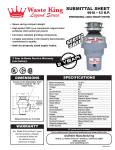 Waste King 9910 Use and Care Manual