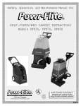 Powr-Flite PFX3S Use and Care Manual