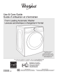 Whirlpool WFW97HEDBD Use and Care Manual