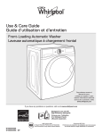 Whirlpool WFW87HEDC Use and Care Manual