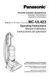 Panasonic MC-UL423 Use and Care Manual