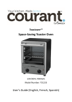 Courant TO1235K Use and Care Manual