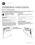 GE GDF510PGDWW Instructions / Assembly