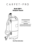 Carpet Pro SCBP1 Use and Care Manual