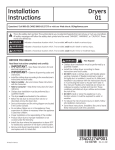 GE GFDS170EHWW Instructions / Assembly