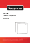 Magic Chef MCAR170B2 Use and Care Manual