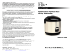 Elite DRC-1000B Use and Care Manual