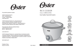 Oster CKSTRCMS-20 Use and Care Manual