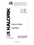 KALORIK PCM 35546 Use and Care Manual