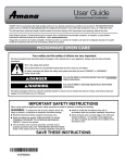 Amana AMV6502RES Use and Care Manual