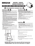 Broan 103023 Instructions / Assembly