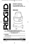 RIDGID WD6425 Installation Guide