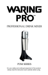 Waring Pro PDM104 Use and Care Manual