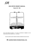 SPT SD-1502 Use and Care Manual