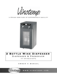 Vinotemp VT-WINEDISP2 Use and Care Manual