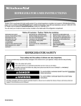 KitchenAid KSF26C4XYY Use and Care Manual