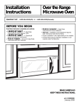 Frigidaire FGMV154CLF Installation Guide