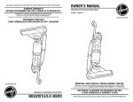 Hoover UH72420 Use and Care Manual