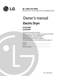 LG Electronics DLEC855W Use and Care Manual
