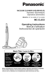 Panasonic MCCL933 Use and Care Manual