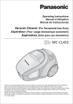 Panasonic MCCL433 Use and Care Manual