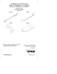 KOHLER K-9623-2BZ Installation Guide