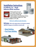 Reflectix RDBW48100 Installation Guide