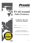 Presto Lifts P3-AA Use and Care Manual