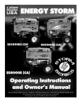 LIFAN ES5500E-CA-14 Use and Care Manual