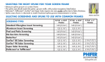 Phifer 3001826 Instructions / Assembly