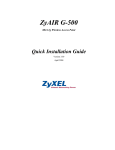 ZyXEL ZyAIR G-500 User's Manual