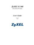ZyXEL ZyAIR G-360 User's Manual