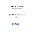 ZyXEL ZyAIR G-2000 User's Manual