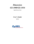 ZyXEL Dimension GS-1008 User's Manual