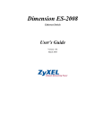 ZyXEL Dimension ES-2008 User's Manual