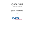 ZyXEL G-162 User's Manual