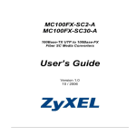 ZyXEL MC100FX-SC2/30 User's Manual