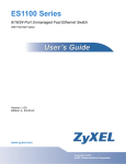 ZyXEL Communications Switch port unmanaged fast ethernet switch User's Manual