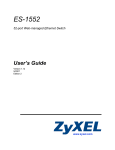 ZyXEL ES-1552 User's Manual