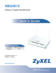 ZyXEL Communications Network Router wireless n gigabit netusb router User's Manual