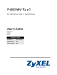 ZyXEL P-6600HW-Tx User's Manual