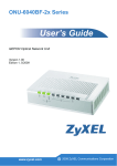 ZyXEL ONU-6040BF-2x User's Manual