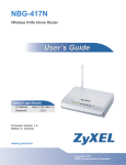 ZyXEL NBG-417N User's Manual