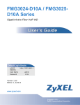 ZyXEL FMG3024-D10A User's Manual