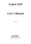 ZyXEL Comet 336P User's Manual